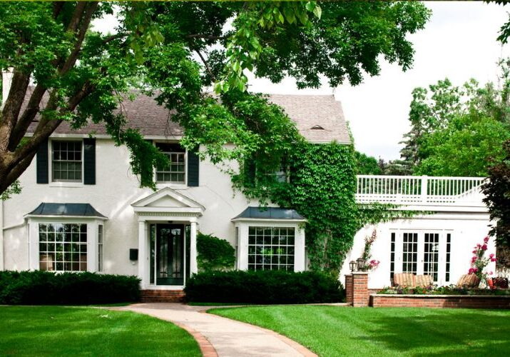 A large tree shading the front of a house near Cleveland, Ohio.